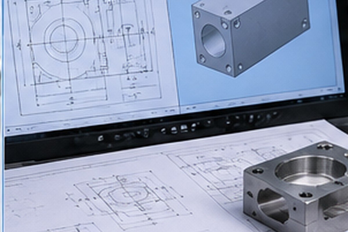 CNC Machining RFQ: Why 2D Drawings and STEP Files Must Match — illustrative precision machining visual